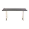 GARTENTISCH 158/90/68 cm Metall, Kunststoff rechteckig  - Edelstahlfarben/Dunkelgrau, MODERN, Kunststoff/Metall (158/90/68cm) - Amatio