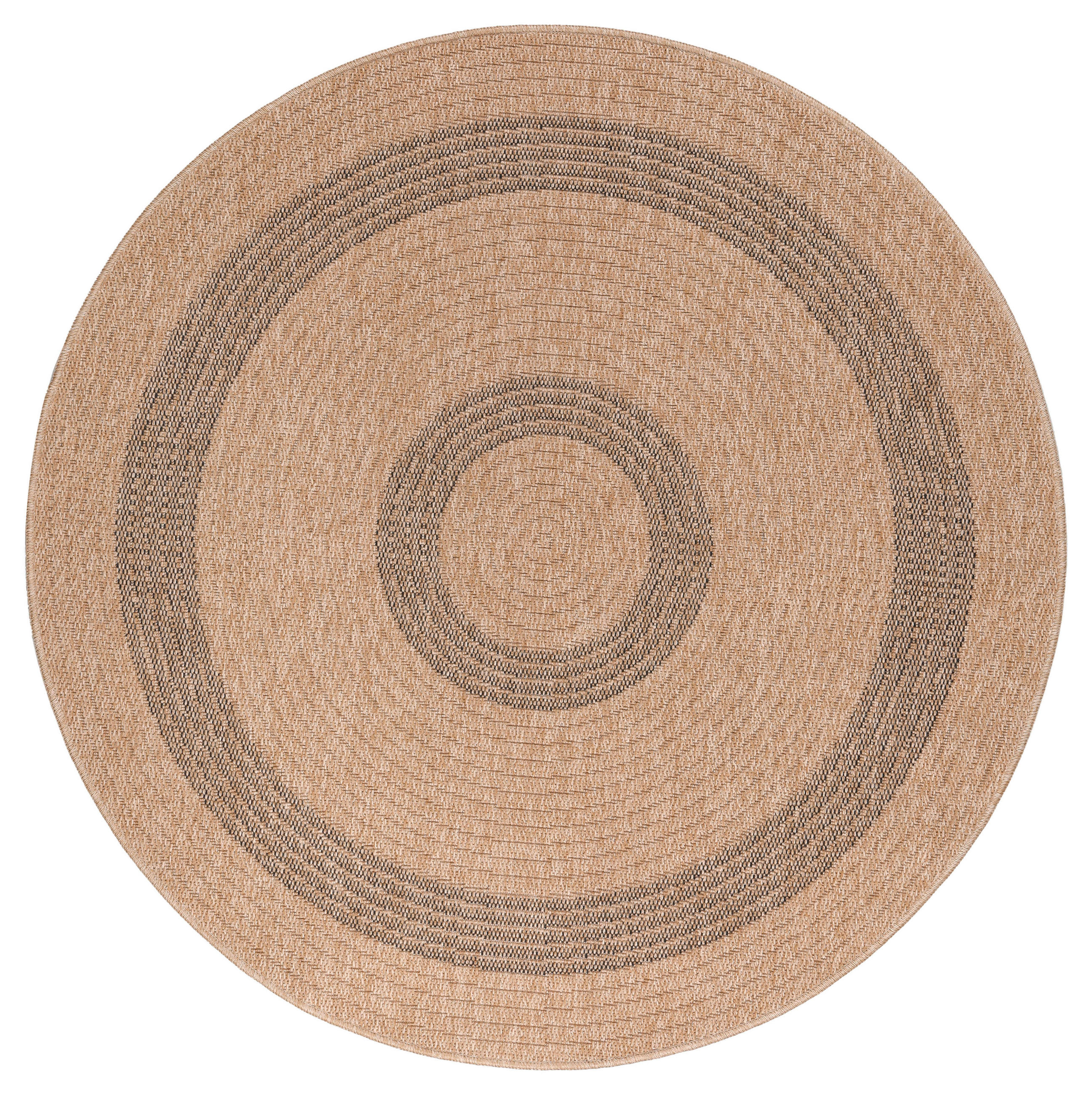 UTOMHUSMATTA 120/120 cm Comilla  - beige/svart, Basics, textil (120/120cm) - Novel