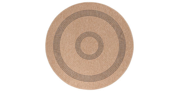 OUTDOORTEPPICH 160/160 cm Comilla Schwarz, Beige - Beige/Schwarz, Basics, Textil (160/160cm) - Novel