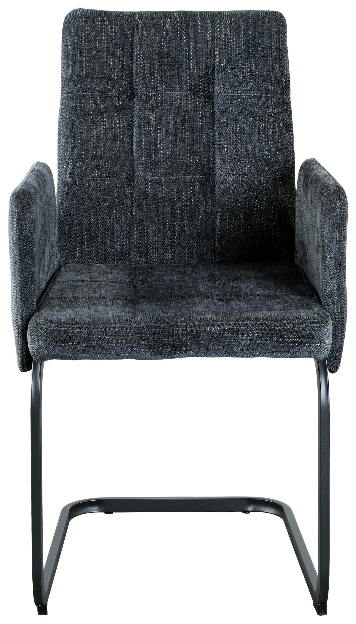 ARMLEHNSTUHL  in Eisen Webstoff  - Dunkelgrau/Schwarz, Modern, Textil/Metall (52/91/59,5cm) - MID.YOU