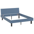 BETT 160/200 cm,  in Blau  - Blau/Schwarz, Design, Metall (160/200cm) - Xora