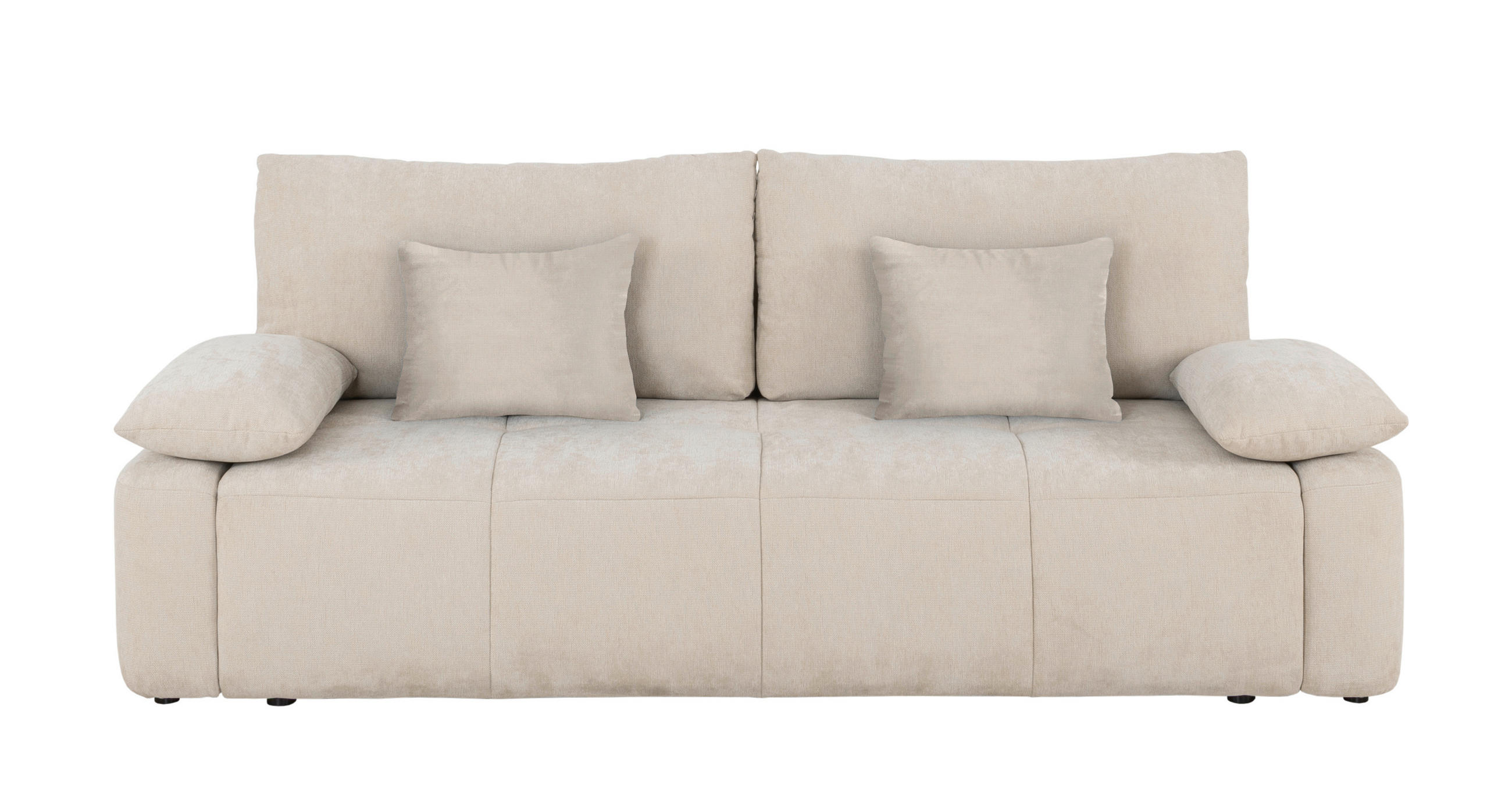 SCHLAFSOFA  in Beige  - Beige/Schwarz, Design, Kunststoff/Textil (240/93/108cm) - MID.YOU