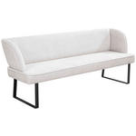 SITZBANK 185/91/66 cm Webstoff Schwarz, Hellgrau  - Hellgrau/Schwarz, Design, Textil/Metall (185/91/66cm) - Novel