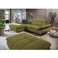 ECKSOFA in Mikrofaser Grün 198/290 cm - Schwarz/Grün, Design, Textil/Metall (198/290cm) - Xora