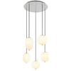 HÄNGELEUCHTE 57,5/150 cm   - Opal/Nickelfarben, Basics, Glas/Metall (57,5/150cm) - Globo