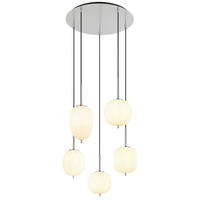 HÄNGELEUCHTE 57,5/150 cm    - Opal/Nickelfarben, Basics, Glas/Metall (57,5/150cm) - Globo
