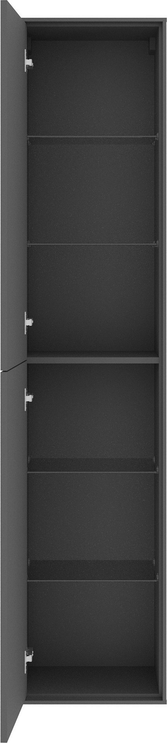 HOCHSCHRANK 40/180/35 cm  - Anthrazit, MODERN, Glas/Holzwerkstoff (40/180/35cm) - Welnova