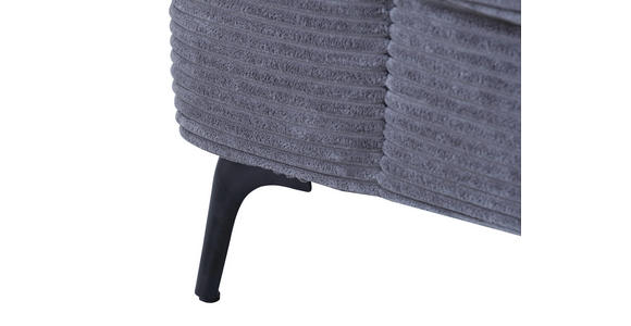 SCHLAFSOFA Cord Dunkelgrau  - Dunkelgrau/Schwarz, Design, Textil/Metall (204/89/98cm) - Carryhome