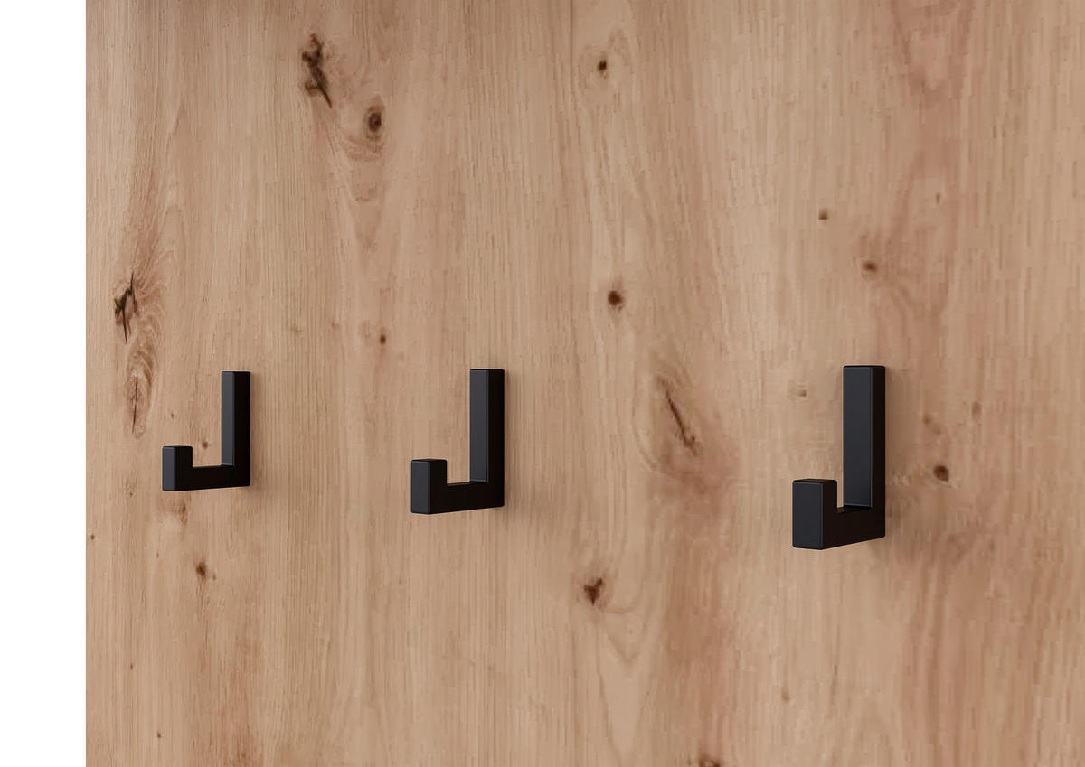 GARDEROBE  in 100/202/40 cm  - Weiß/Eiche Artisan, Design, Holzwerkstoff (100/202/40cm) - home24