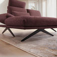 ECKSOFA  in Flachgewebe Bordeaux  155/234 cm  - Bordeaux/Schwarz, Design, Textil/Metall (155/234cm) - Dieter Knoll