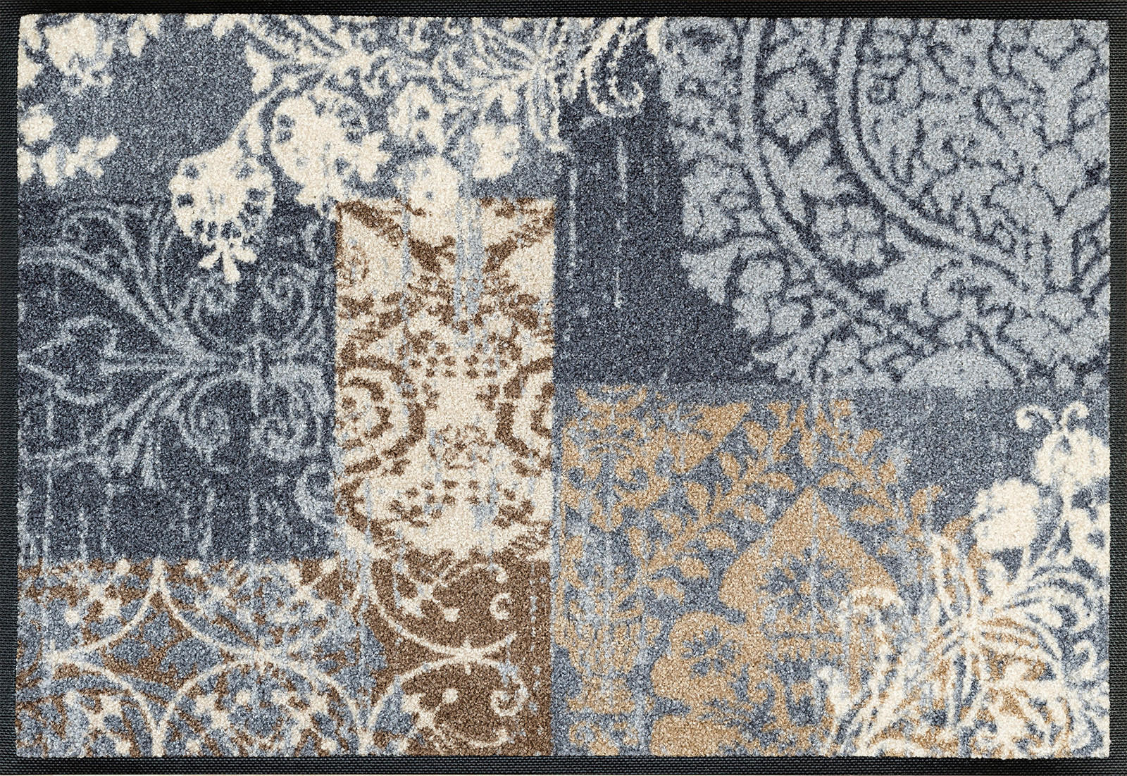 FUßMATTE  50/75 cm  Braun, Grau, Beige  - Beige/Braun, KONVENTIONELL, Kunststoff/Textil (50/75cm) - wash+dry