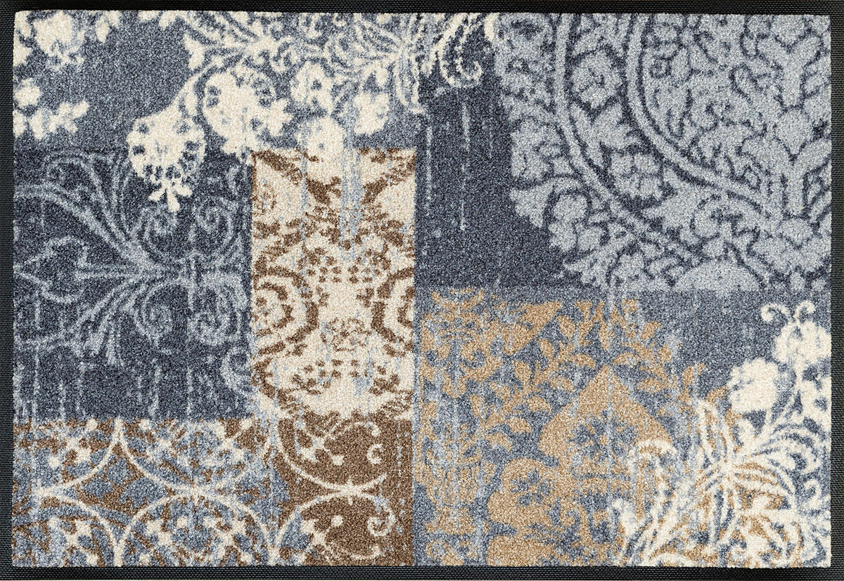 FUßMATTE  50/75 cm  Braun, Grau, Beige  - Beige/Braun, KONVENTIONELL, Kunststoff/Textil (50/75cm) - wash+dry