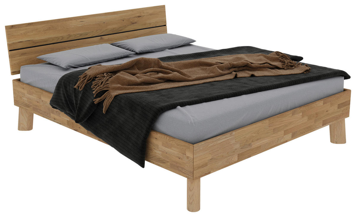 BETT 160/200 cm  in Naturfarben  - Naturfarben, MODERN, Holz (160/200cm) - MID.YOU