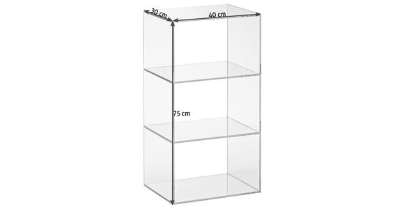 REGAL  40/75/30 cm Transparent  - Transparent, Design, Glas (40/75/30cm) - Xora