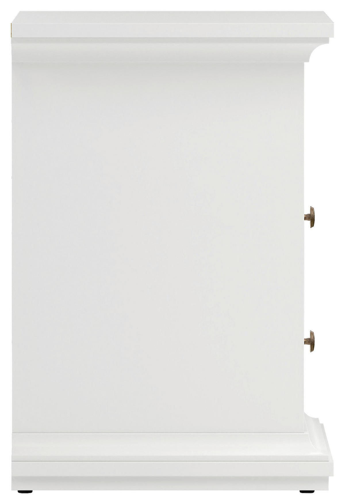 NOPTIERĂ in alb  - alb/alămiu, Modern, metal/material pe bază de lemn (43,6/58,8/40cm) - MID.YOU
