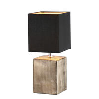 NAMIZNA SVETILKA  Ouro   14/14/35 cm          - zlate barve/črna, Konvencionalno, tekstil/keramika (14/14/35cm)