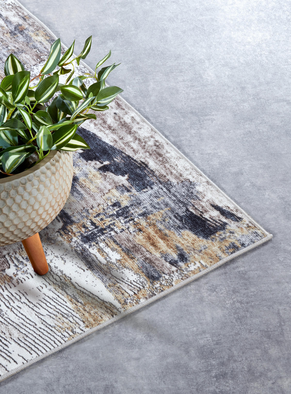 FLACHWEBETEPPICH 120/160 cm Imagination Goldfarben, Anthrazit  - Anthrazit/Goldfarben, Design, Kunststoff (120/160cm) - Hanse Home