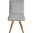 STUHL  in Chenille Holz, Textil  - Eichefarben/Hellgrau, Design, Holz/Textil (46/94/58cm) - Dieter Knoll