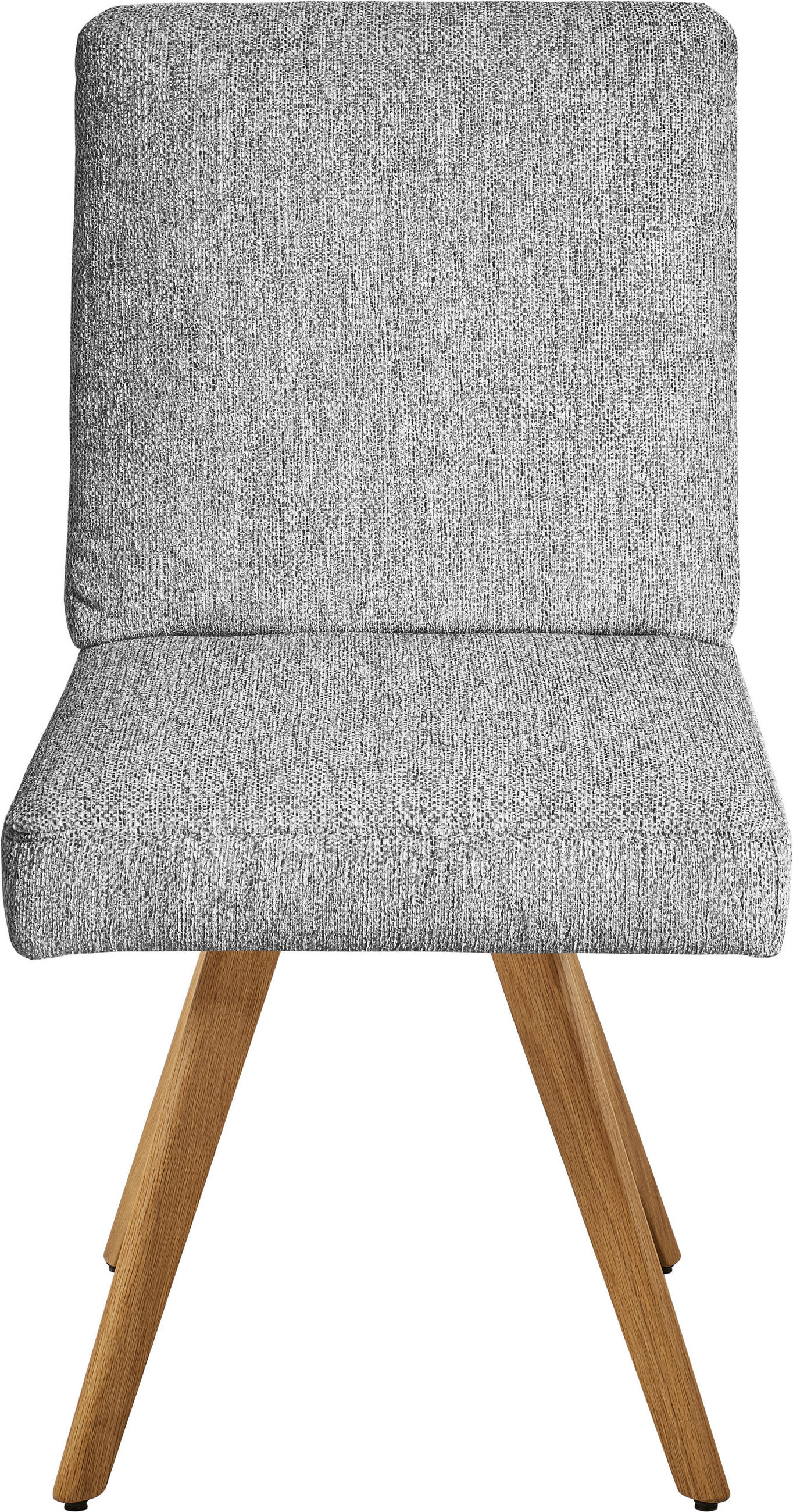 STUHL  in Chenille Holz, Textil  - Eichefarben/Hellgrau, Design, Holz/Textil (46/94/58cm) - Dieter Knoll
