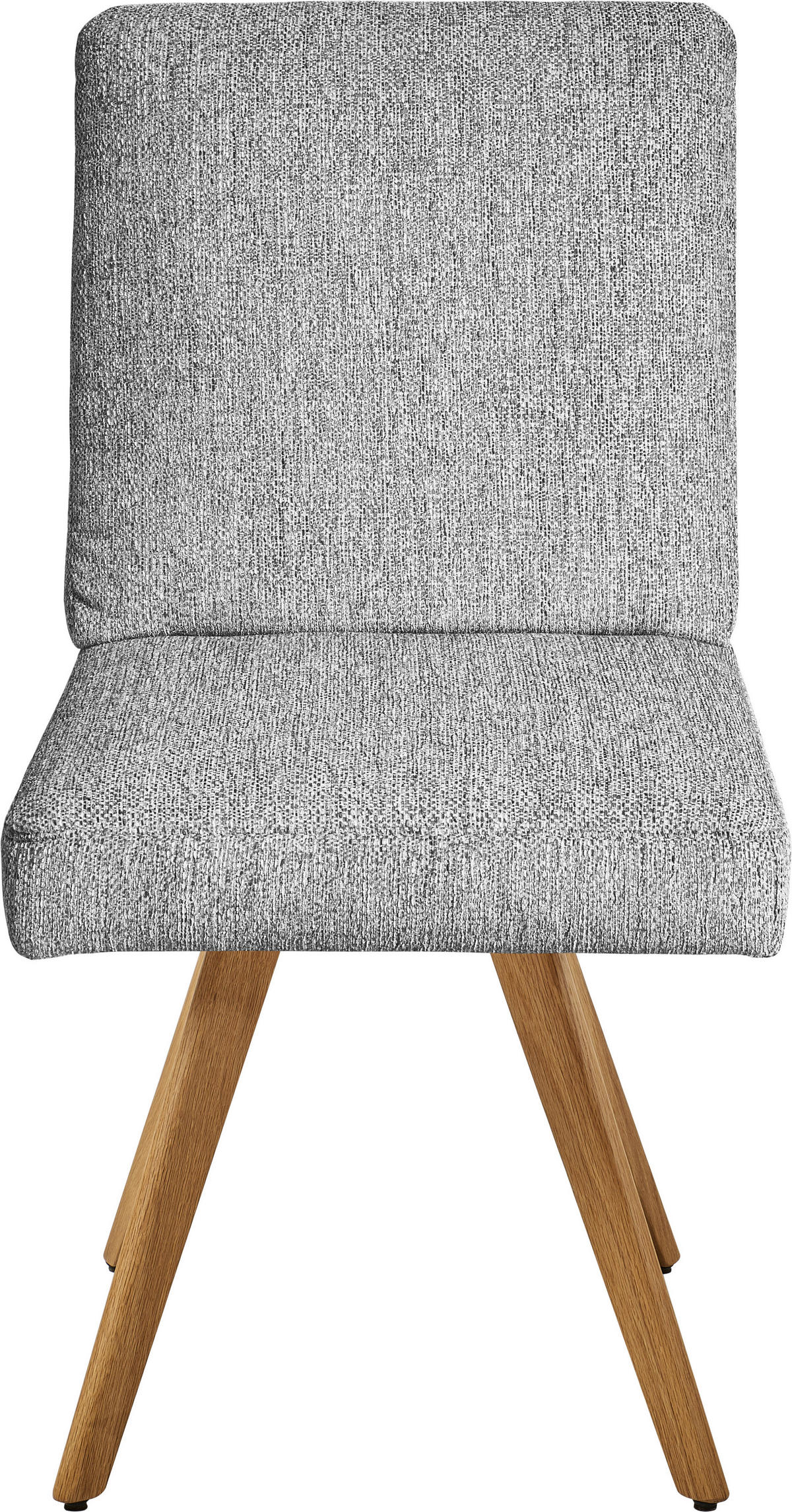 STUHL  in Chenille Holz, Textil  - Eichefarben/Hellgrau, Design, Holz/Textil (46/94/58cm) - Dieter Knoll