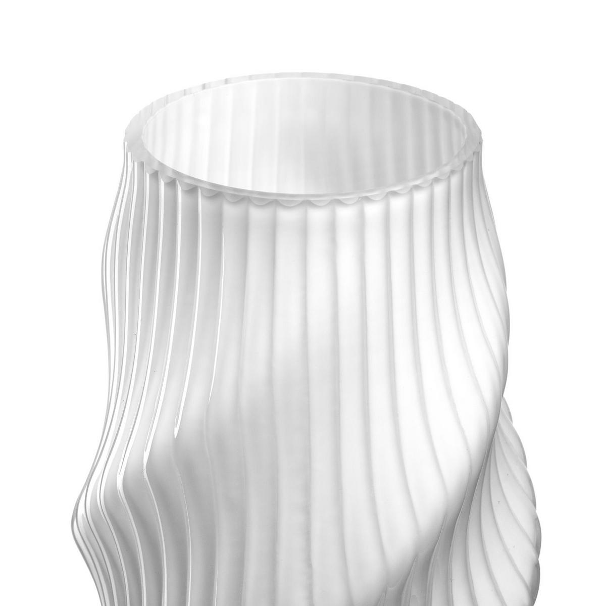 VAZA  steklo  - bela, Basics, steklo (10/19/10cm) - Leonardo