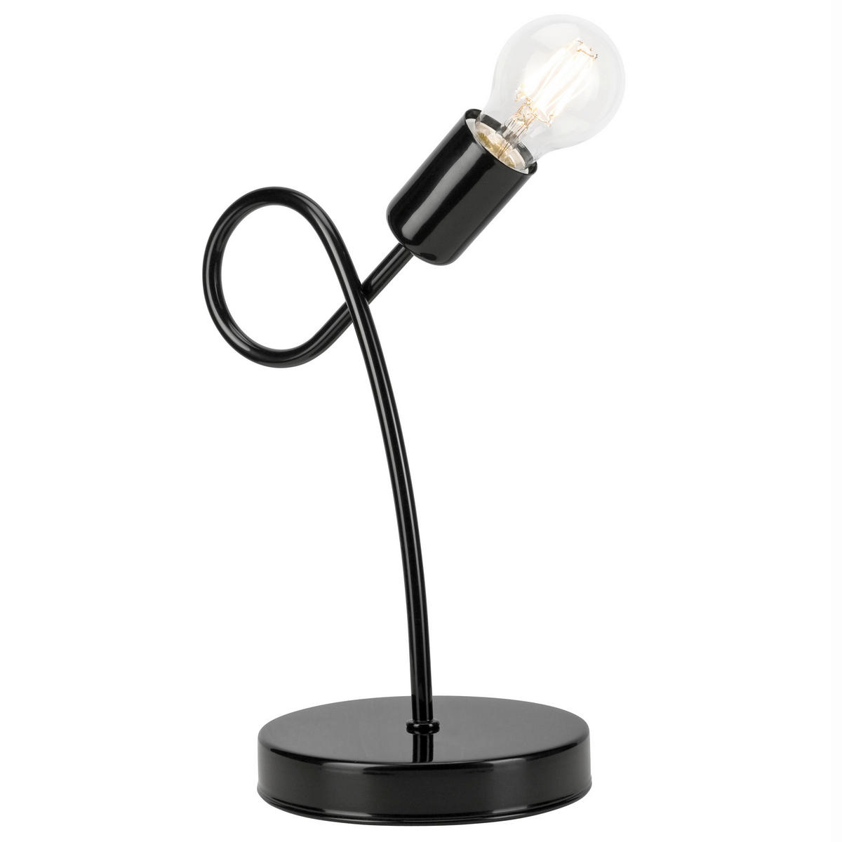 SCHREIBTISCHLEUCHTE 32/32/19 cm   - Schwarz Hochglanz/Weiß Hochglanz, KONVENTIONELL, Metall (32/32/19cm)