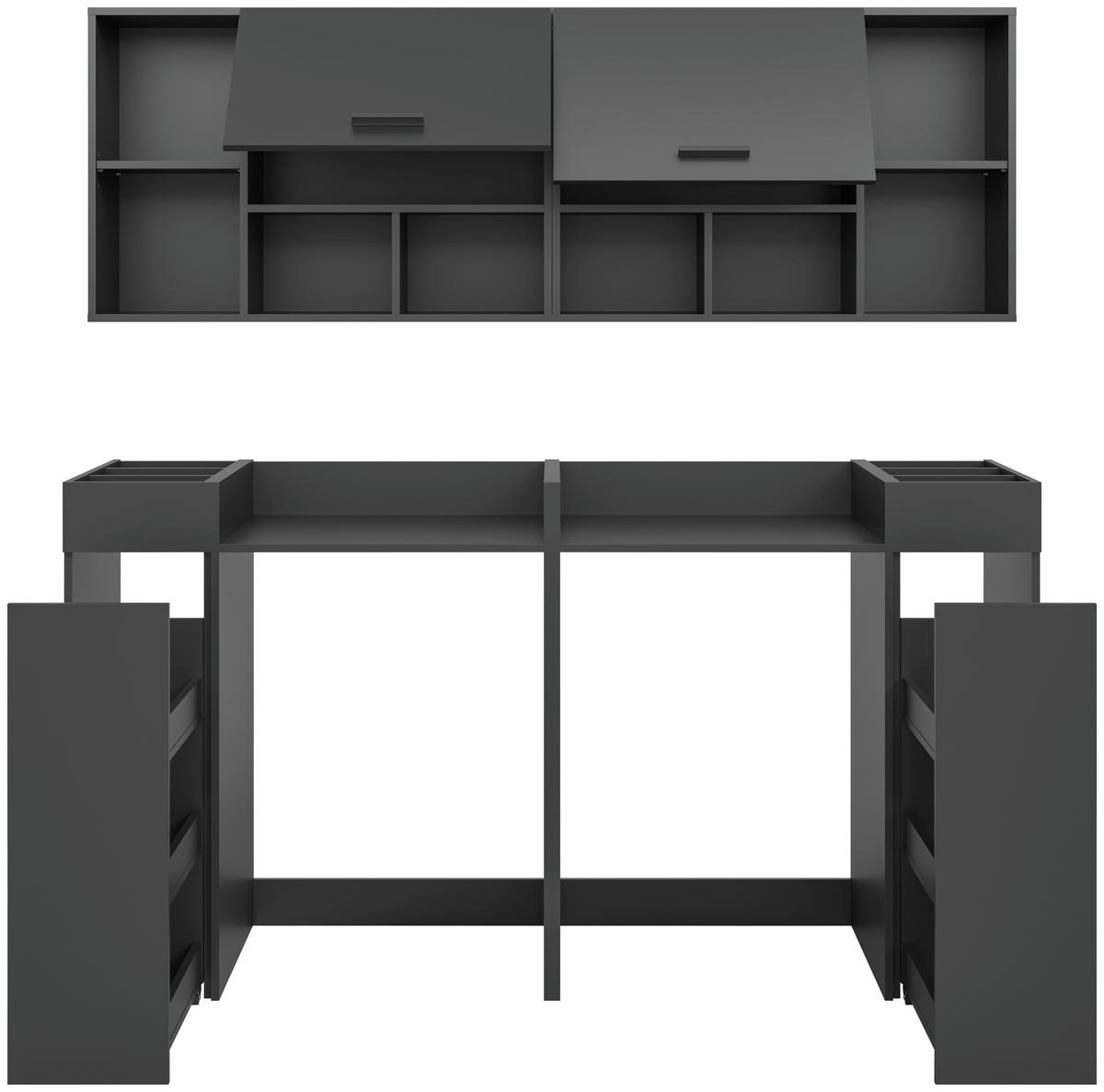 HAUSWIRTSCHAFTSRAUM 190/195/60 cm  in Anthrazit  - Anthrazit, Basics, Holzwerkstoff (190/195/60cm) - MID.YOU
