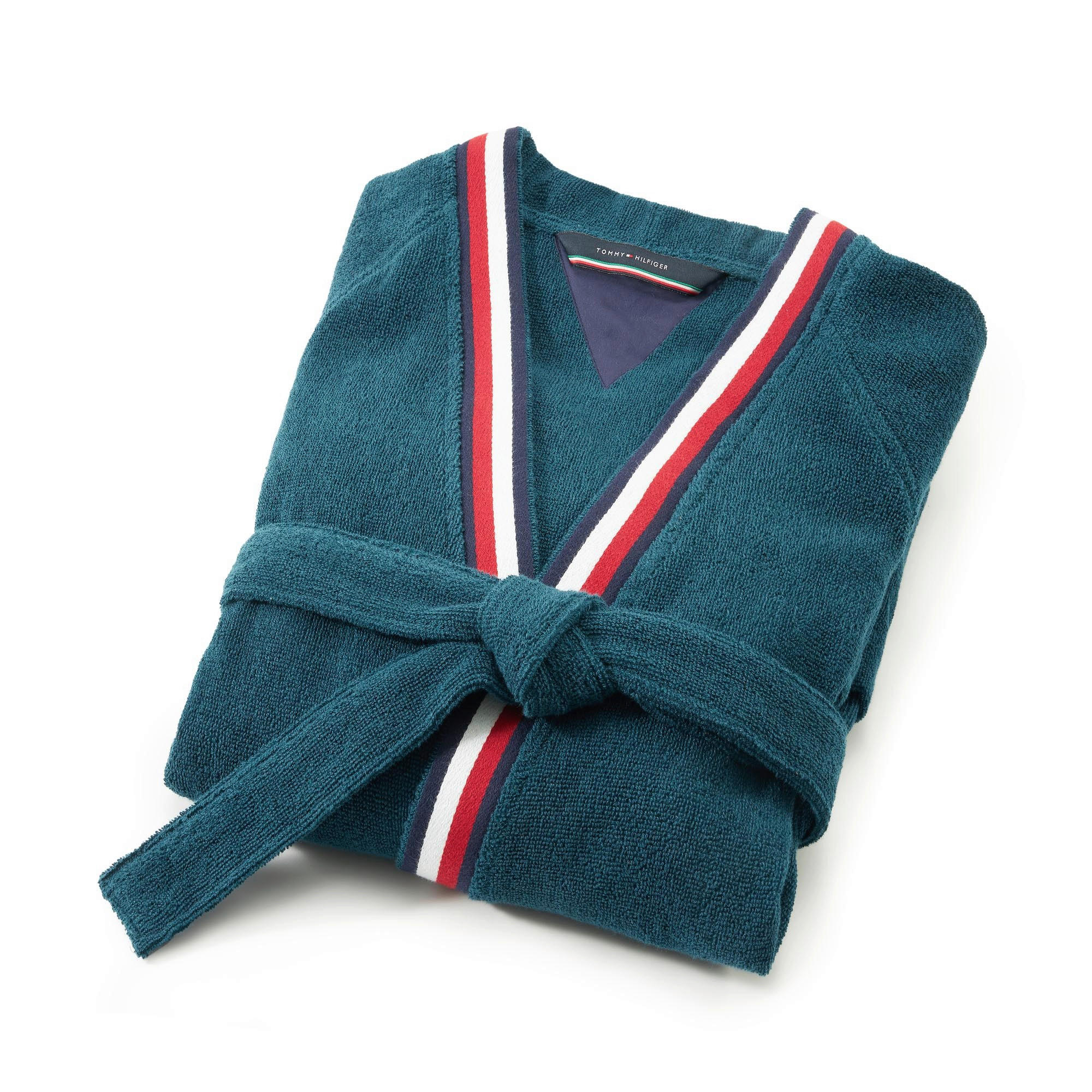 BADEMANTEL Classics  - Grün, Basics, Textil (Lnull) - Tommy Hilfiger