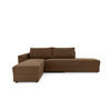 ECKSOFA LOOKS III Dunkelbraun Webstoff  - Dunkelbraun/Schwarz, Design, Kunststoff/Textil (287/229cm) - LOOKS by W.Joop