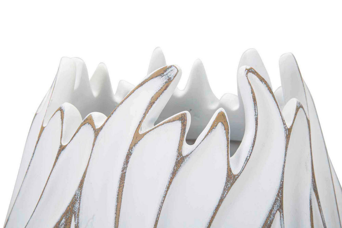 Vase Polyresin Honduras  - Weiß, Basics, Kunststoff (27/41.5/27  cm)