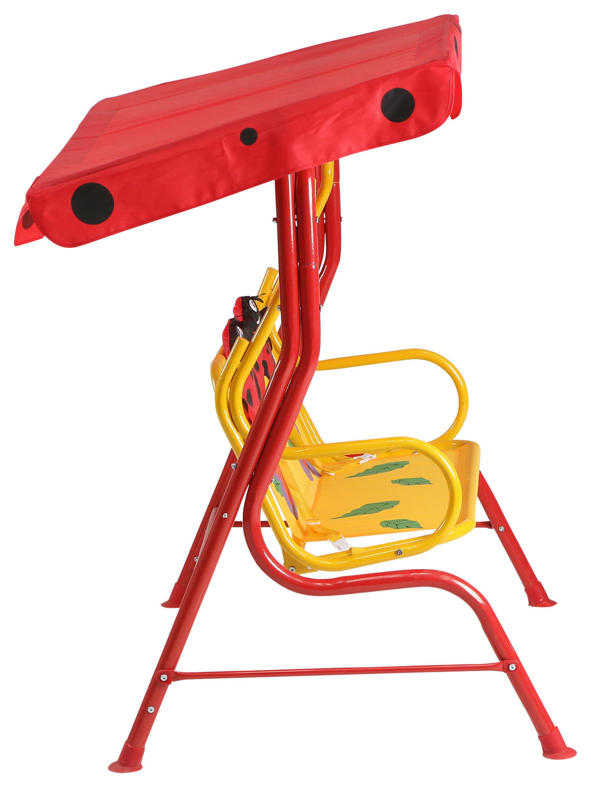 Kinder-Hollywoodschaukel 115/118/75 cm  - Rot, MODERN, Textil/Metall (115/118/75cm) - Siena Garden