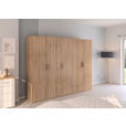 DREHTÜRENSCHRANK 251/197/60 cm 5-türig Sonoma Eiche  - Silberfarben/Sonoma Eiche, Design, Holzwerkstoff/Kunststoff (251/197/60cm) - Novel