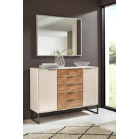 SIDEBOARD 141/105/43 cm Anthrazit, Eichefarben, Champagner  - Schieferfarben/Champagner, Design, Glas/Holz (141/105/43cm) - Dieter Knoll