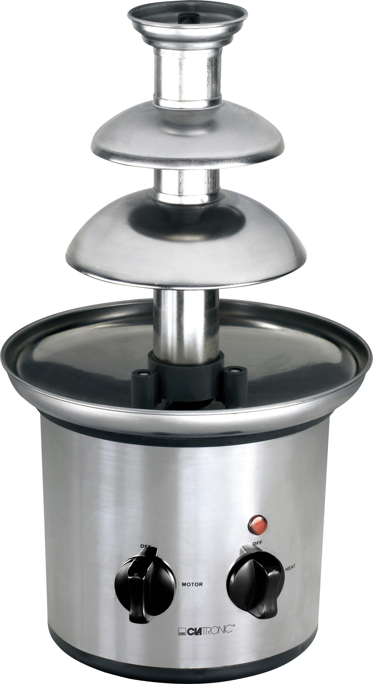 SCHOKOLADENBRUNNEN  - Edelstahlfarben/Schwarz, Trend, Metall (21,5/39,5/21,5cm) - Clatronic