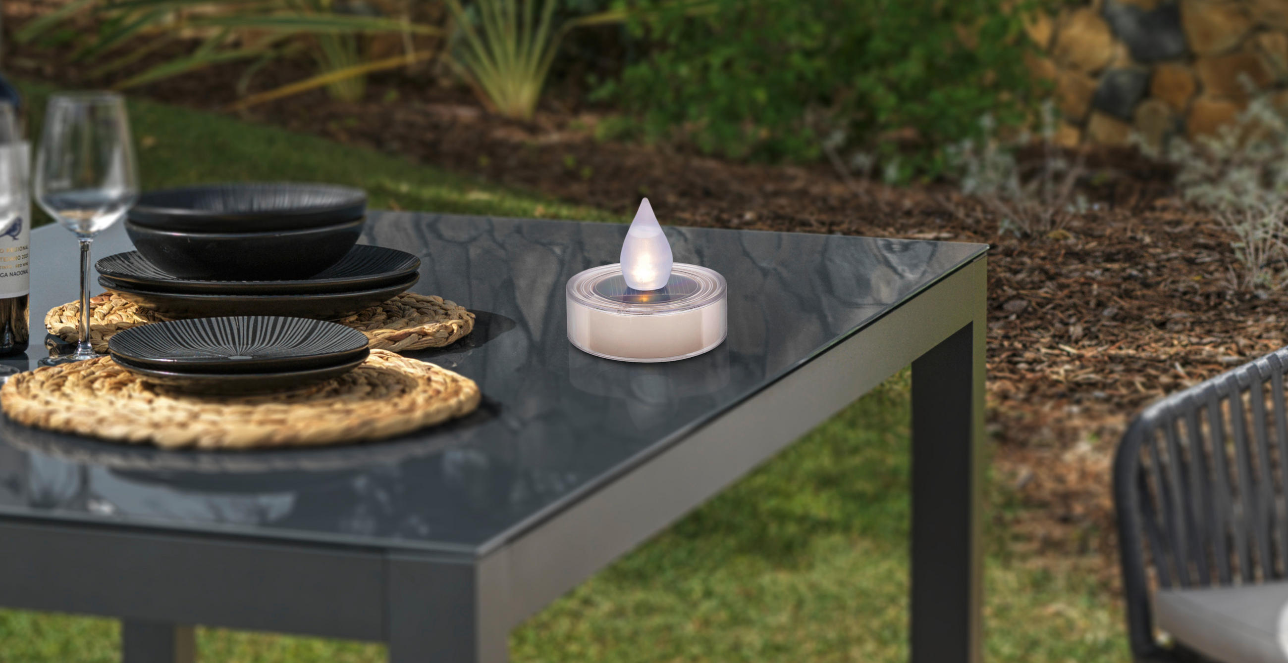 SOLÁRNÍ SVÍTIDLO, 5,2/5 cm - bílá, Basics, plast (5,2/5cm) - Ambia Garden