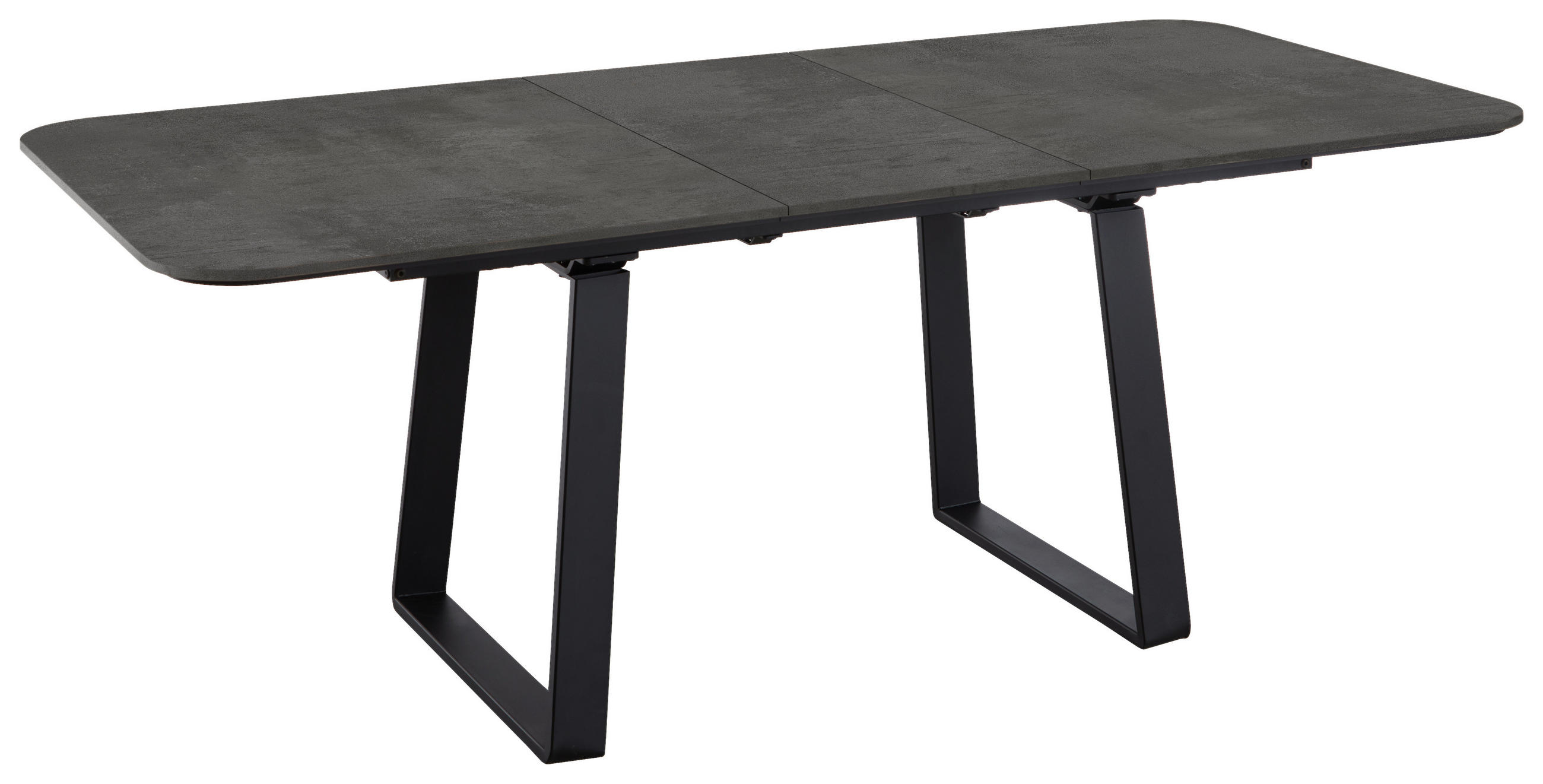 ESSTISCH Schwarz oval  ausziehbar, in verschiedenen Größen erhältlich  - Schwarz, Basics, Holz/Metall (160-210/95/76cm) - Celina Home