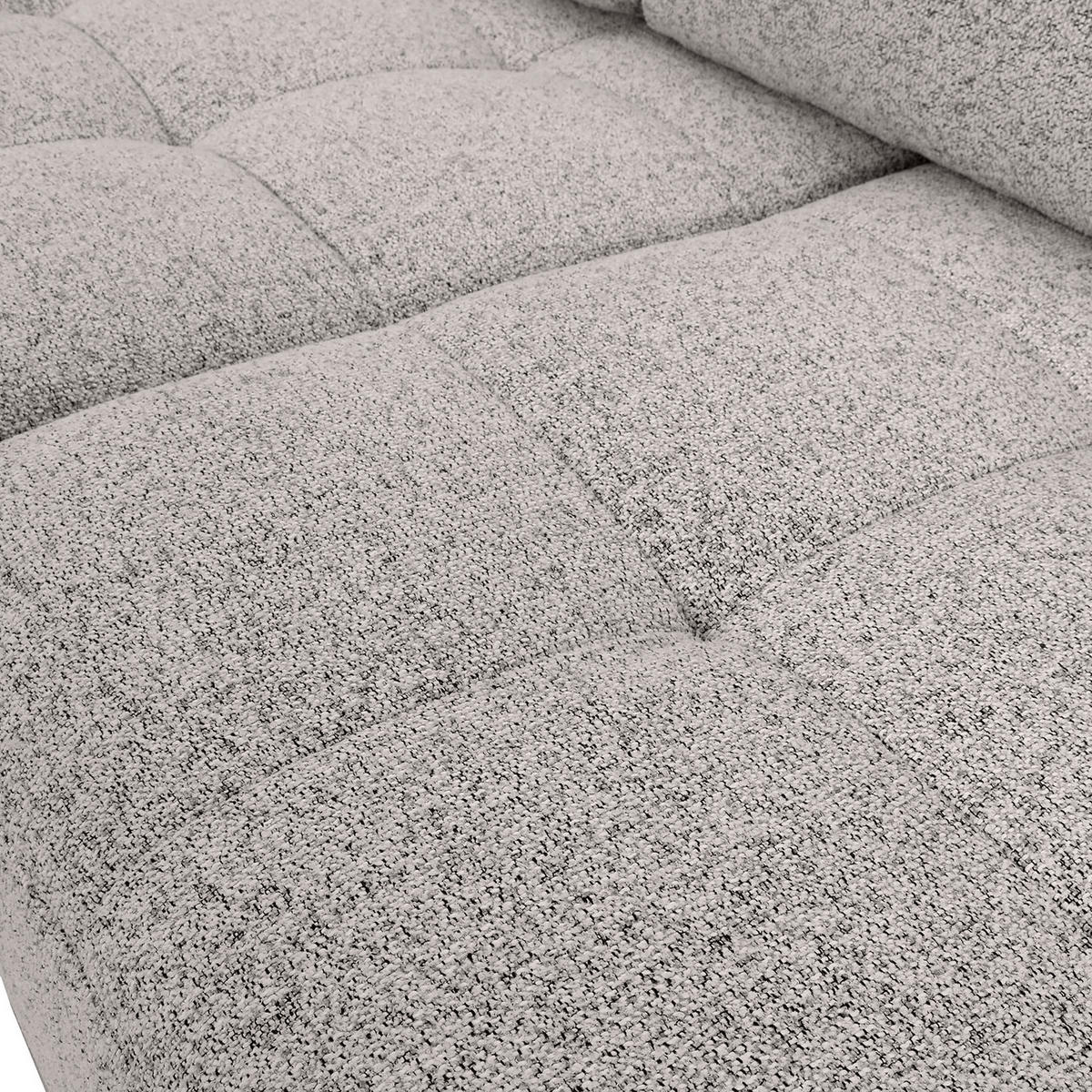 Ecksofa mit Funktion Grau Flachgewebe Zierkissen, Rückenkissen, Bettkasten, Schlaffunktion, Rücken echt, Liegefläche im Originalstoff  - Schwarz/Grau, KONVENTIONELL, Kunststoff/Textil (190/277cm) - Carryhome