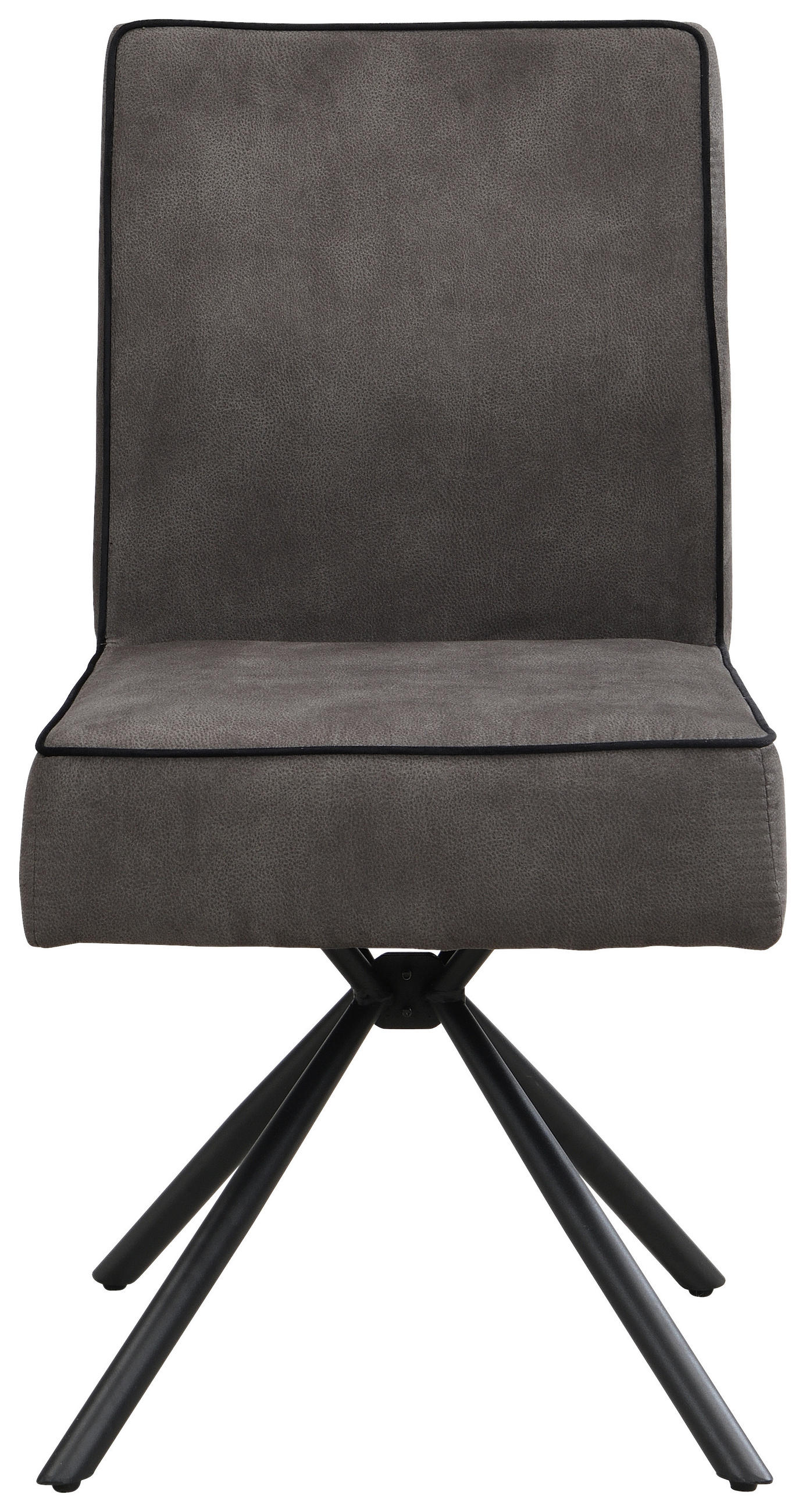 STUHL - Schwarz/Grau, Design, Textil/Metall (46,5/91/62,5cm) - Ambia Home