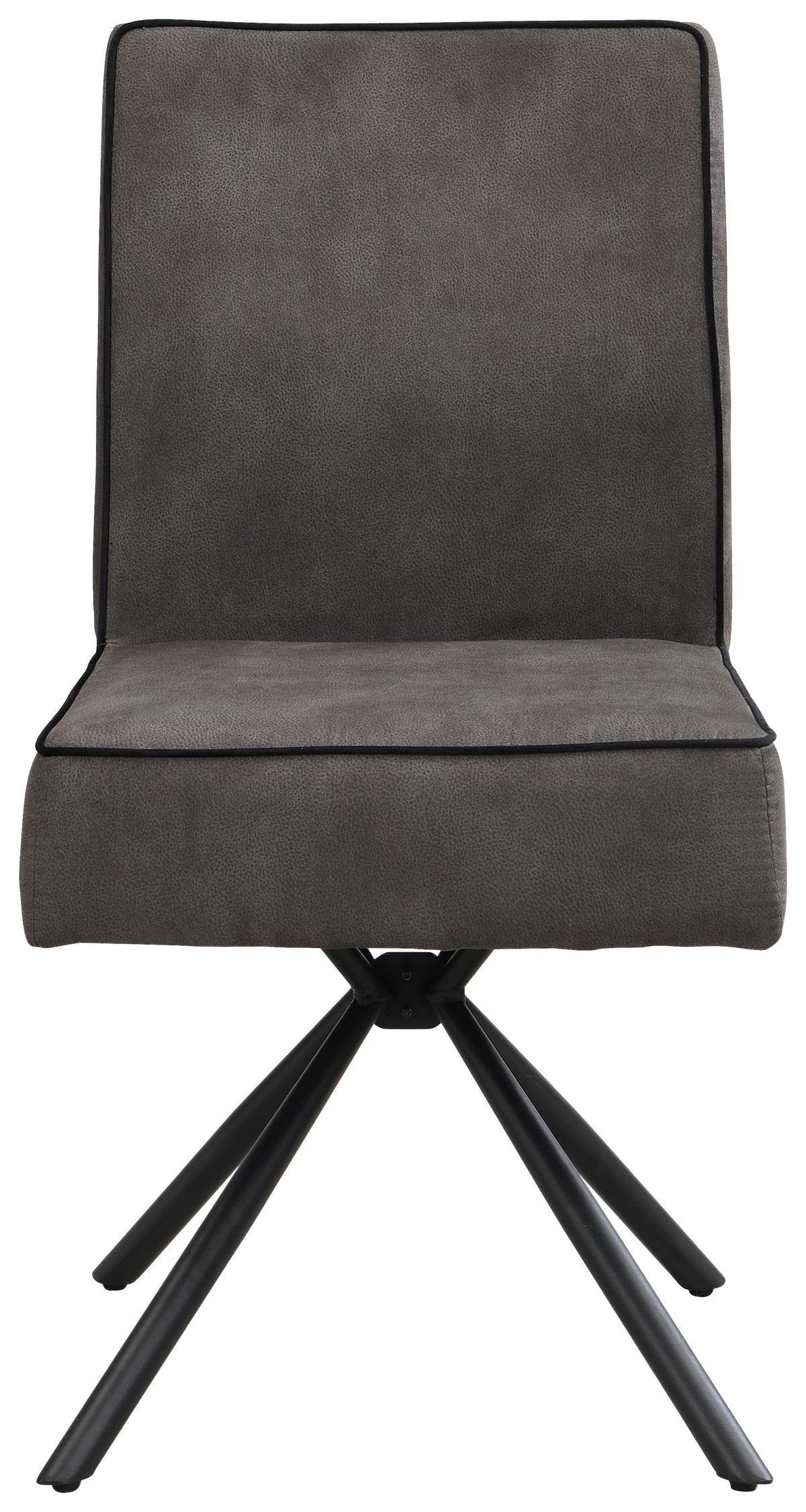 STUHL - Schwarz/Grau, Design, Textil/Metall (46,5/91/62,5cm) - Ambia Home