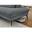 WOHNLANDSCHAFT  in Chenille, Flachgewebe Dunkelgrau  - Dunkelgrau/Schwarz, Design, Textil/Metall (180/344/208cm) - Dieter Knoll