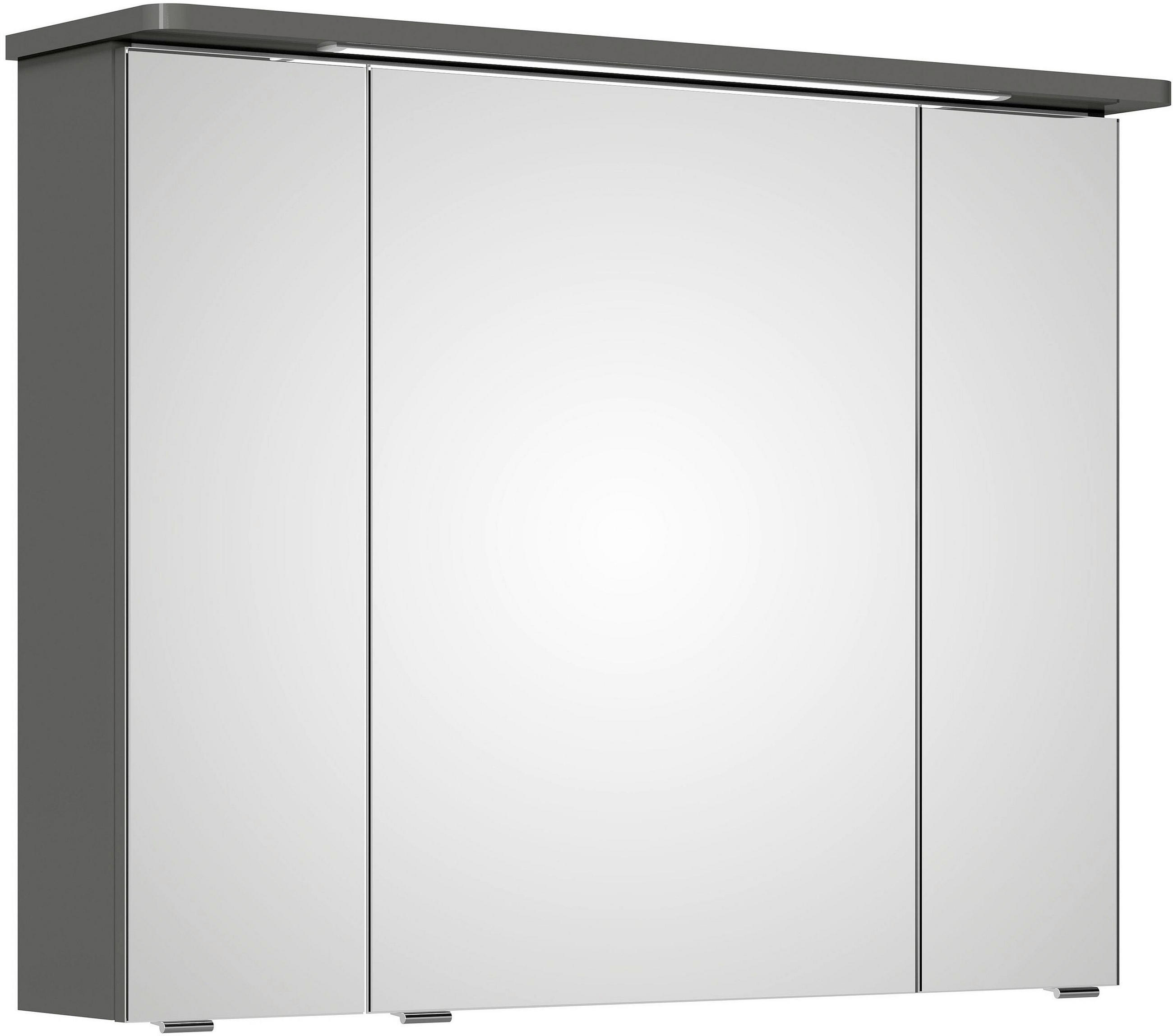 Sadena Spiegelschrank Grau Hochglanz 90x72.2x17 cm