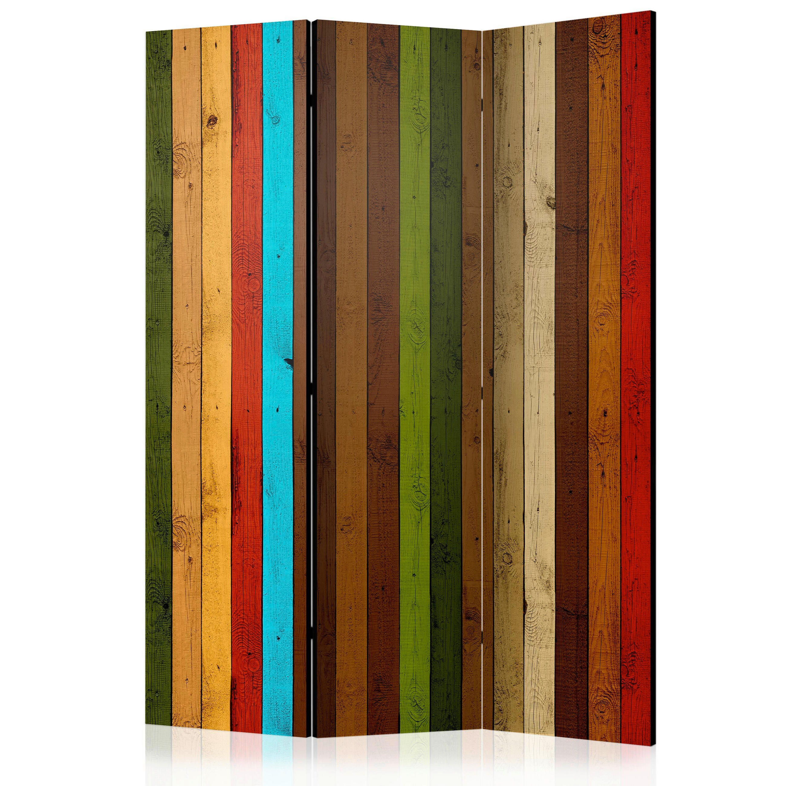 Paravent einseitig mit 3  Flügel - Multicolor, Basics, Holz/Textil (135/172/3cm) - artgeist