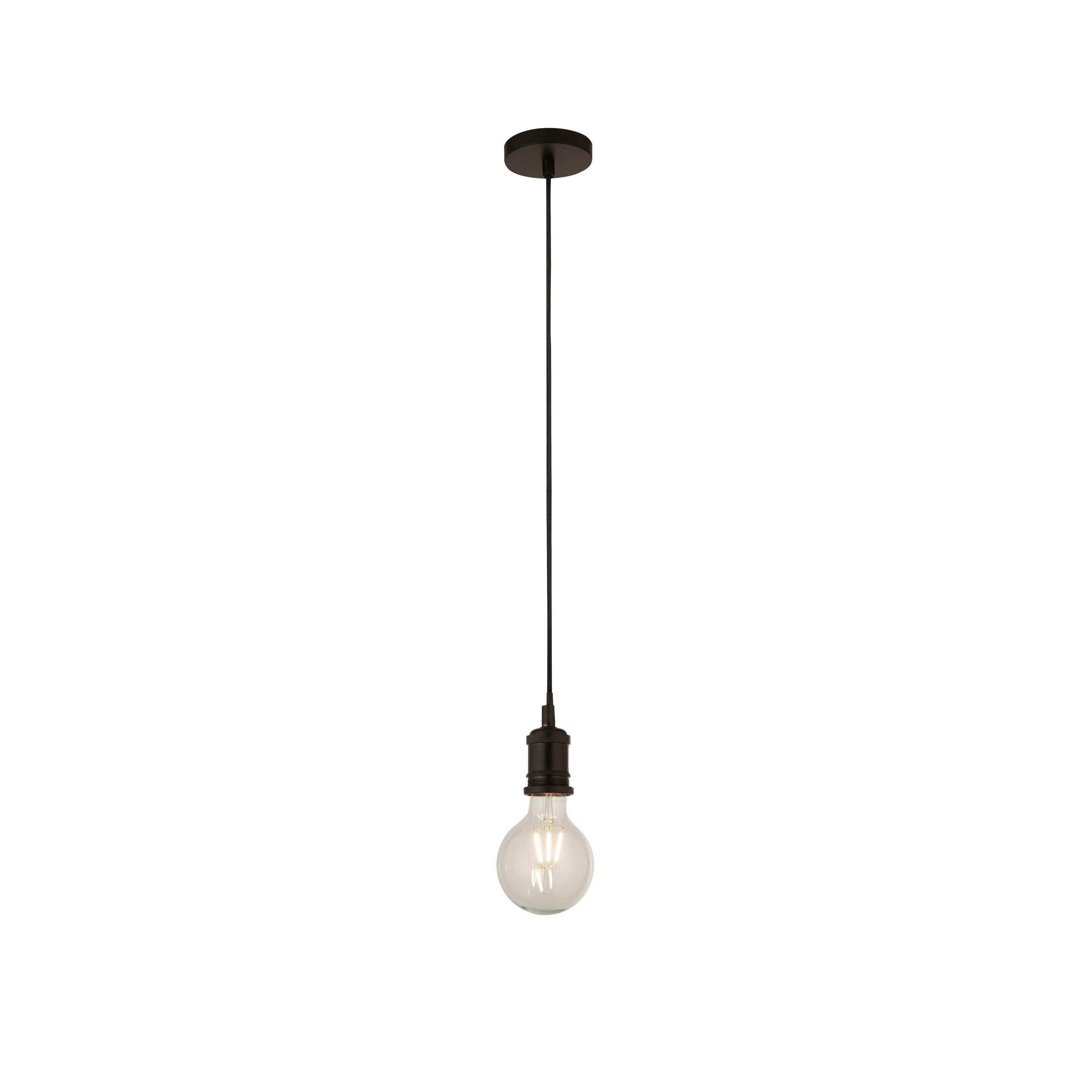 PENDELLEUCHTE 9,8/300 cm  - Schwarz, KONVENTIONELL, Metall (9,8/300cm)