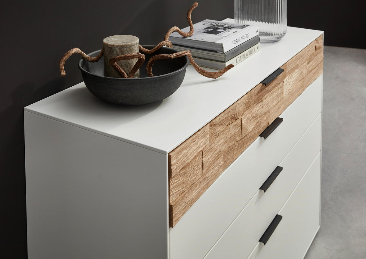 KOMMODE  in 121,9/87,9/45,2 cm  - Wildeiche/Anthrazit, Design, Holz/Holzwerkstoff (121,9/87,9/45,2cm) - Dieter Knoll
