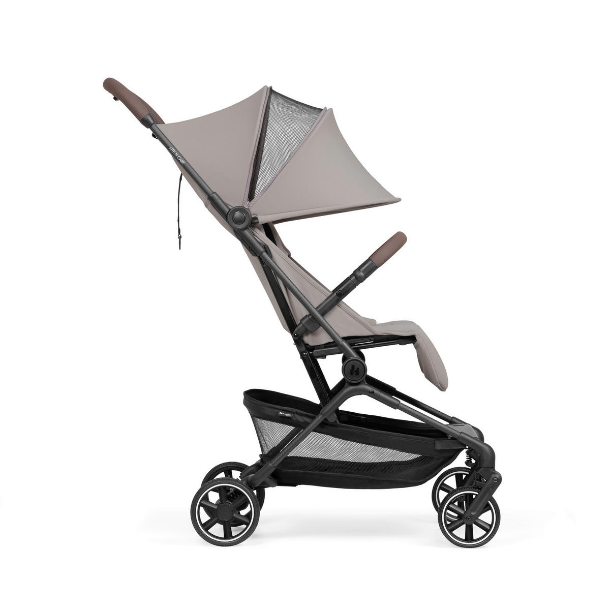 BUGGY Lite N Care  - Greige/Schwarz, Basics, Textil/Metall (89/43,5/100cm) - Hauck