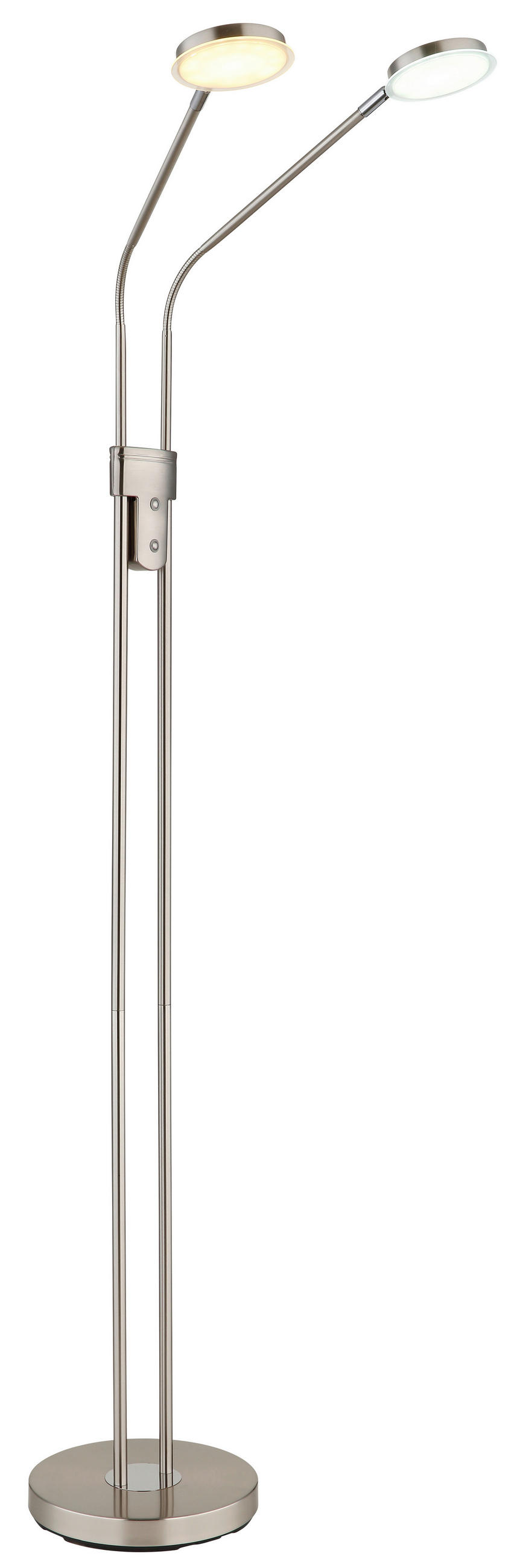 LED-STEHLEUCHTE Silvio 93/25 cm  - Schwarz/Weiß, Design, Kunststoff/Metall (93/25cm) - Globo