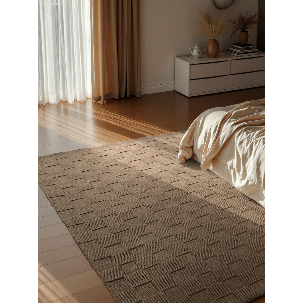 Thumbnail - Villeroy & Boch Wollteppich Kollektion 1766, Hellbraun, Textil, Karo, rechteckig, 200x300 cm, Care & Fair, Oeko-Tex® Sta...