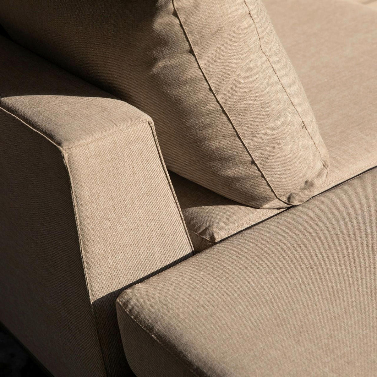 LOUNGEGARNITUR 246/262 cm Aluminium  - Taupe, MODERN, Textil/Metall (246/262cm) - Livetastic