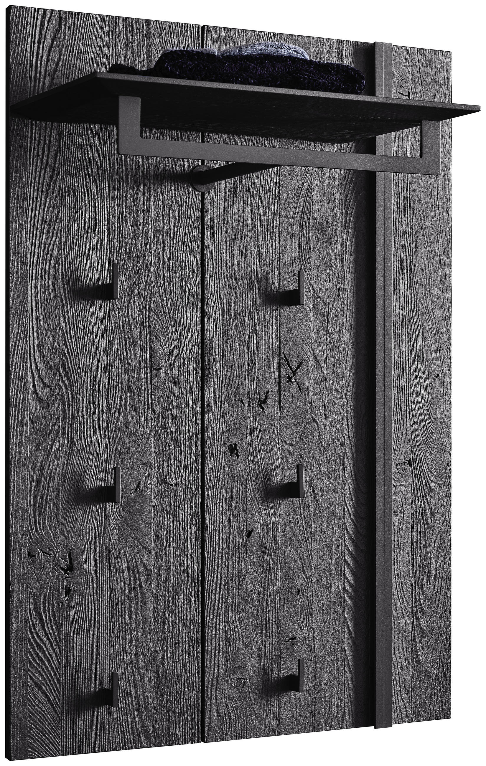 GARDEROBENPANEEL 73/106/35 cm  - Anthrazit/Eschefarben, Design, Holz/Metall (73/106/35cm) - Johann Jakob