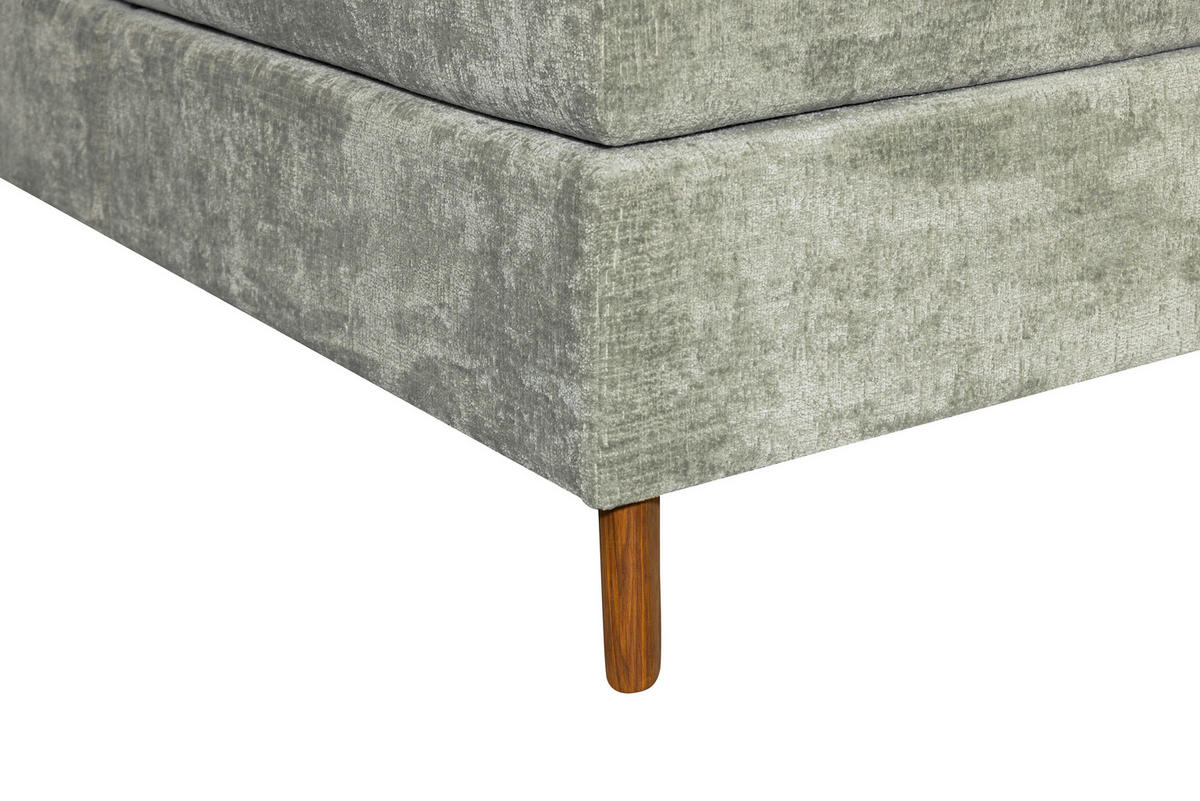BOXSPRINGBETT 180/200 cm  in Hellgrün  - Eichefarben/Hellgrün, Design, Holz/Textil (180/200cm) - Esposa